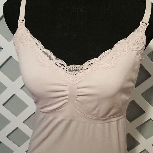 Rosie Pope nude nursing tank light pink large GC - Picture 2 of 12